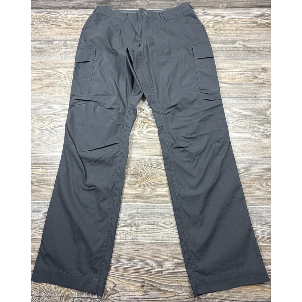 Eddie Bauer Hiking Pants Mens 36x32 Gray Cargo Stretch Pockets Outdoor Gorpcore